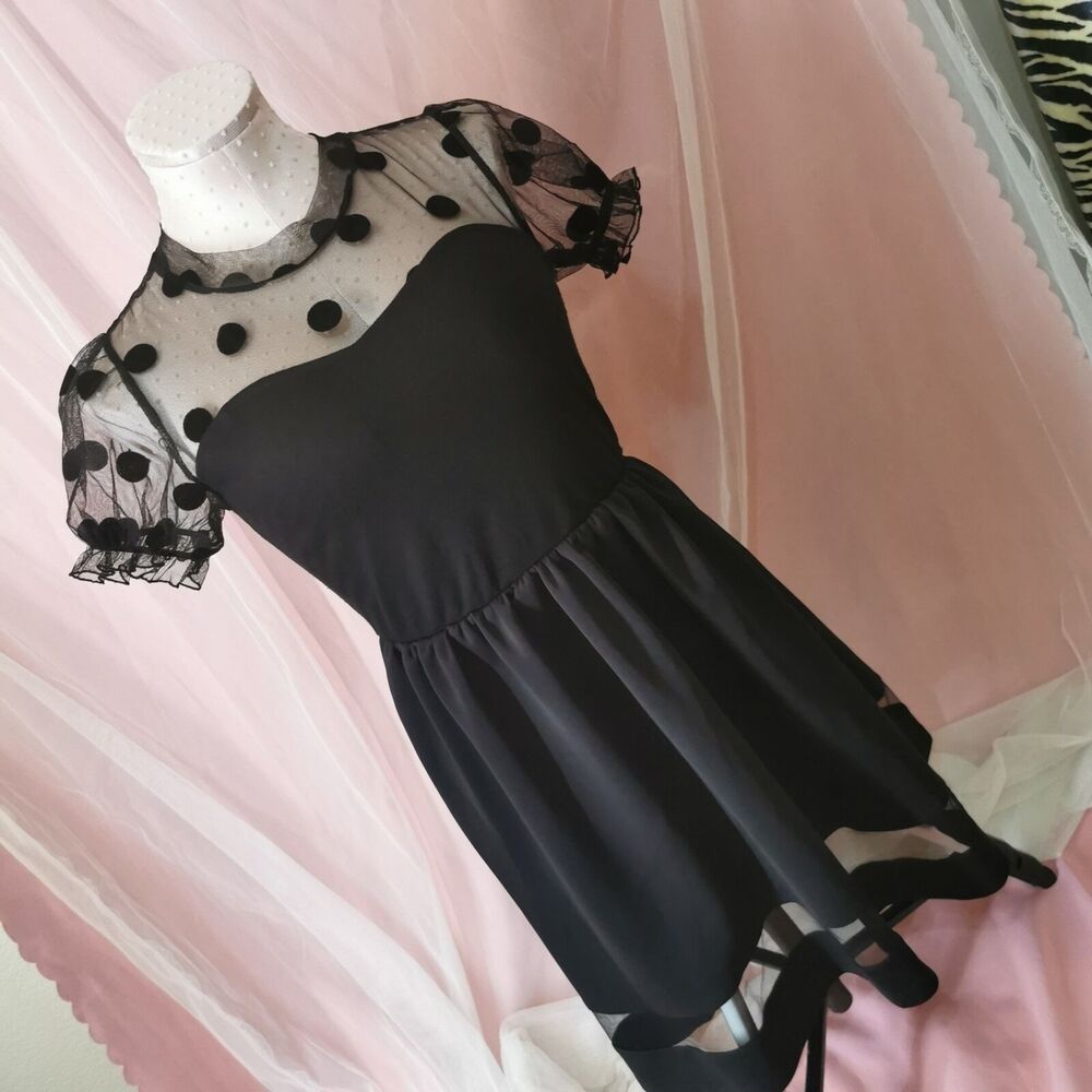 Princess Melody Small Black Dress MA*RS Womens Casual Party Prom Japan Jfashion